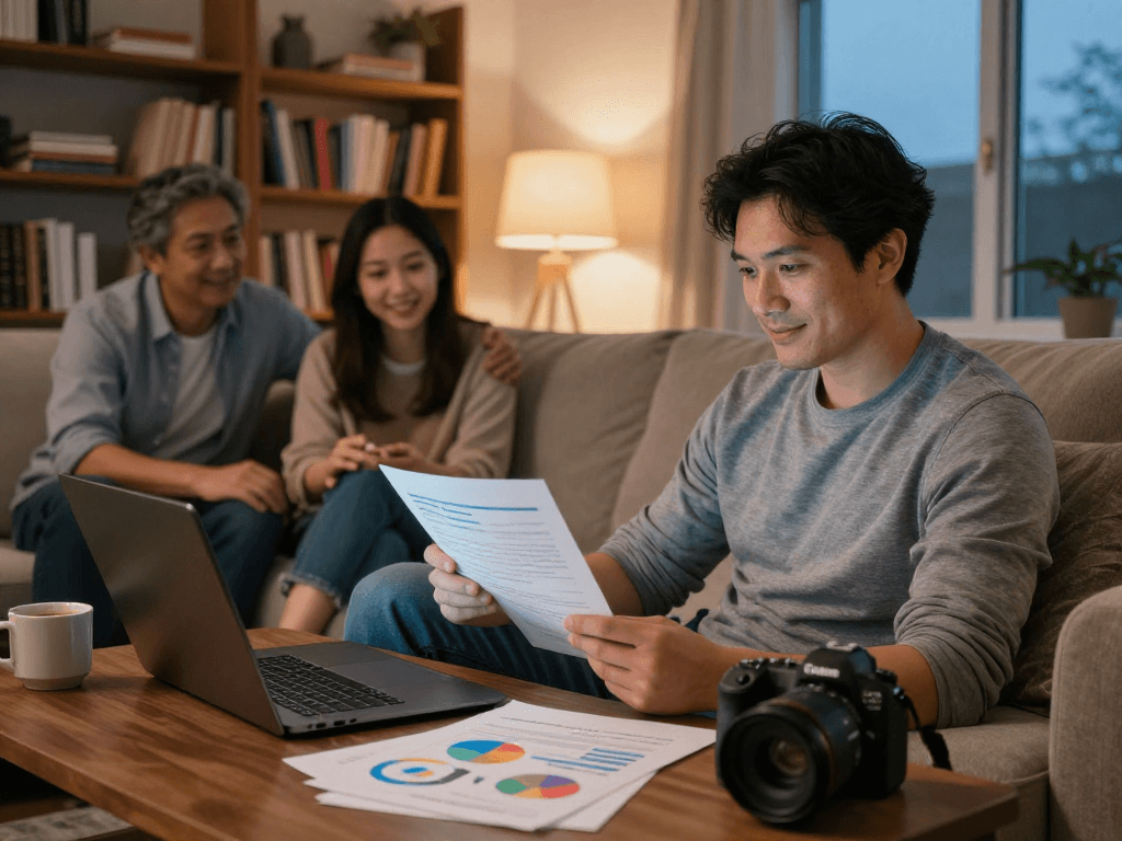 Emotional family support while reviewing credit relief Canada options at home