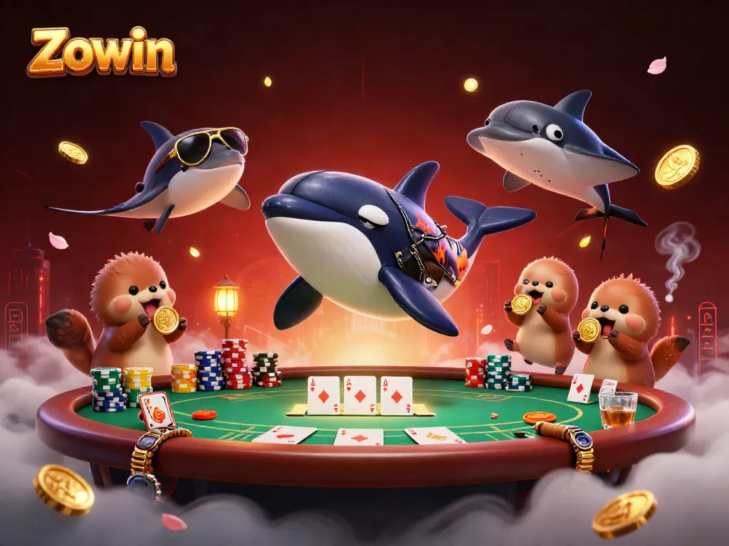 Zowin offers thrilling casino excitement with cartoon characters in a vibrant 3D scene
