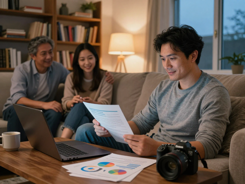 Emotional family support while reviewing credit relief Canada options at home